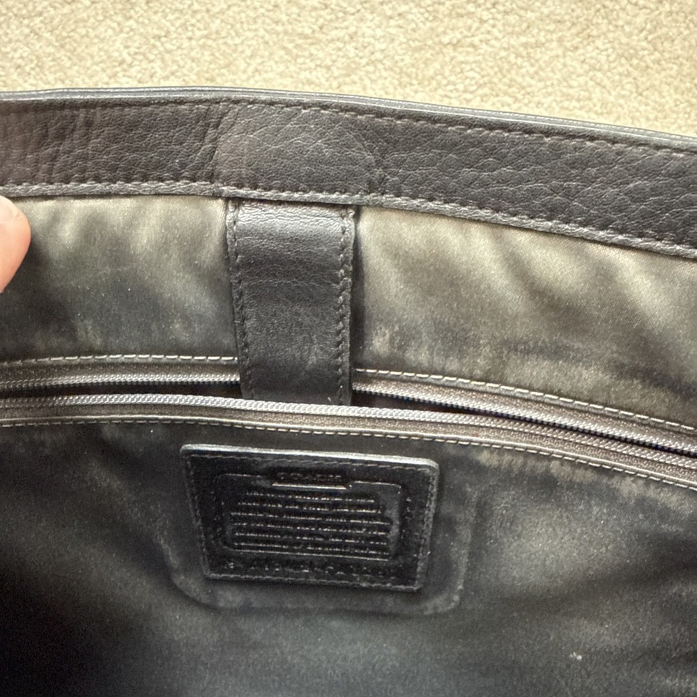 Coach Park Signature Large Carryall Satchel Black Jacquard Canvas F23292 - Picture 9 of 15